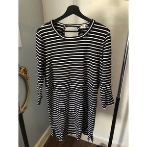 Madewell size XL stripped black white dress